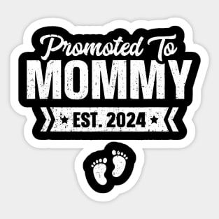 Promoted To Mommy Est 2024 Baby Gift For New Mommy Sticker